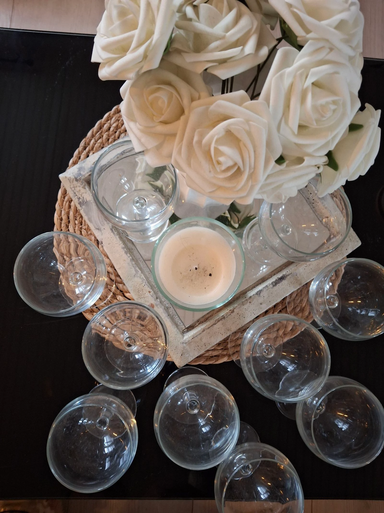 Set of 10 clear balloon-shaped stem glasses – photo 5
